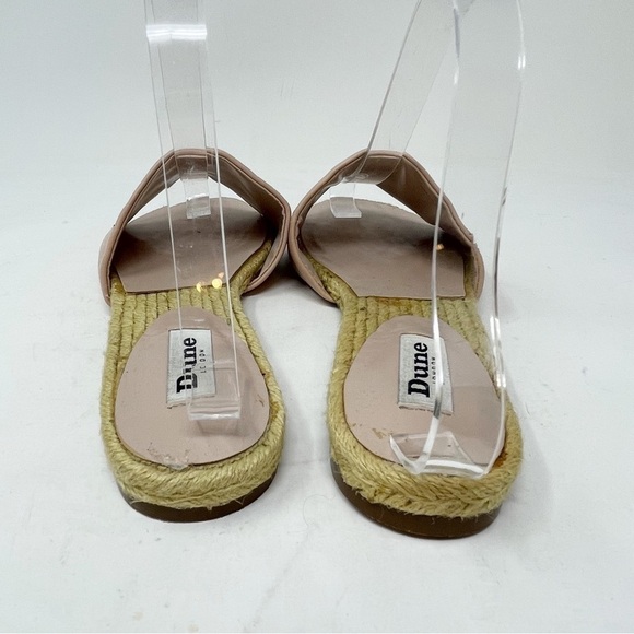DUNE LONDON Women’s Nude/Light Pink Slip On Sandals Slides Espadrille 37 US 6 - Picture 5 of 9